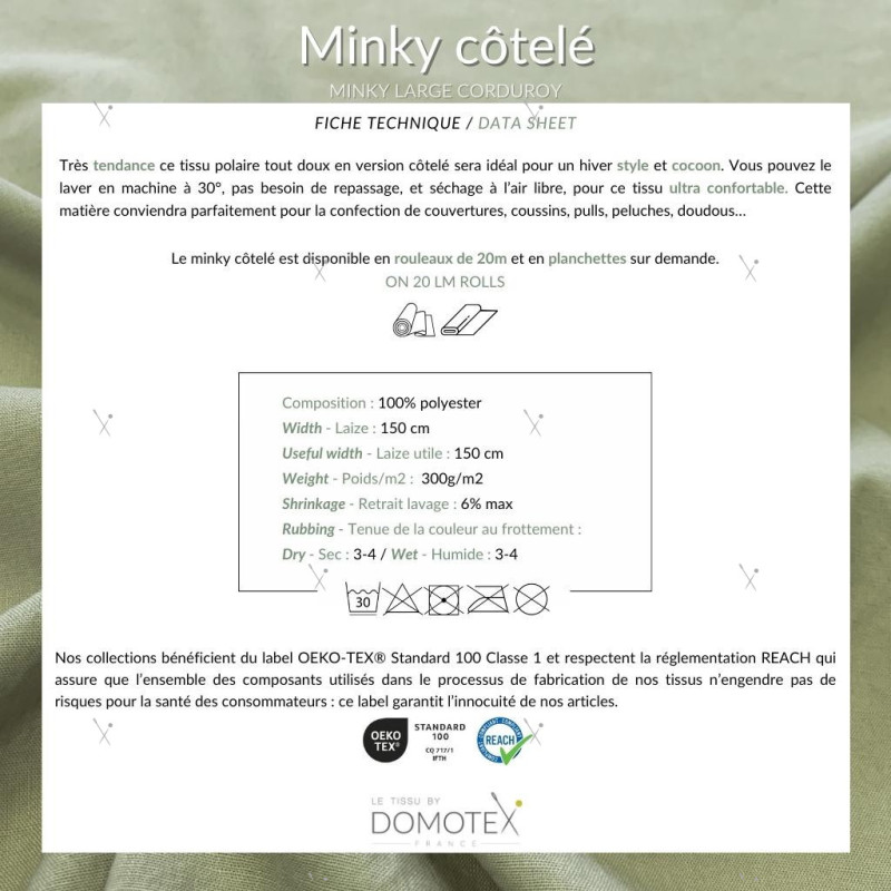 Minky acanalado Guijarro